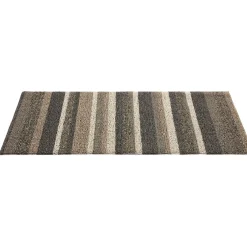 Gifi Nettoyage Et Entretien|Tapis d'extérieur rayé marron beige 60x40 cm