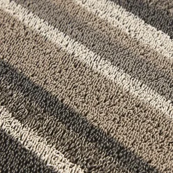 Gifi Nettoyage Et Entretien|Tapis d'extérieur rayé marron beige 60x40 cm