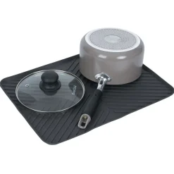 Gifi Tapis égouttoir en plastique rainuré gris - L.40xl.30cm