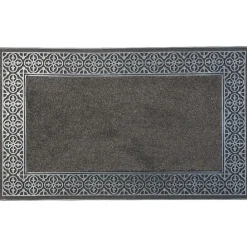 Gifi Nettoyage Et Entretien|Tapis paillasson caoutchouc motif arabesques noir