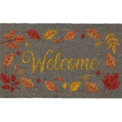 Gifi Nettoyage Et Entretien|Tapis paillasson coco Welcome motif feuilles automne