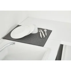 Gifi Nettoyage Et Entretien|Tapis éponge microfibre gris pour évier