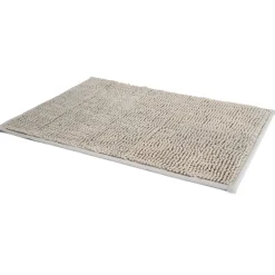 Gifi Aménagement Salle De Bain^Tapis pour salle de bain chenille uni gris 45x65cm