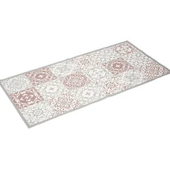 Gifi Nettoyage Et Entretien|Tapis pvc imprimé carreau de ciment 100x50 cm gris blanc rouge