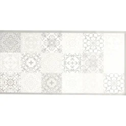 Gifi Nettoyage Et Entretien|Tapis pvc imprimé carreau de ciment 100x50 cm gris blanc