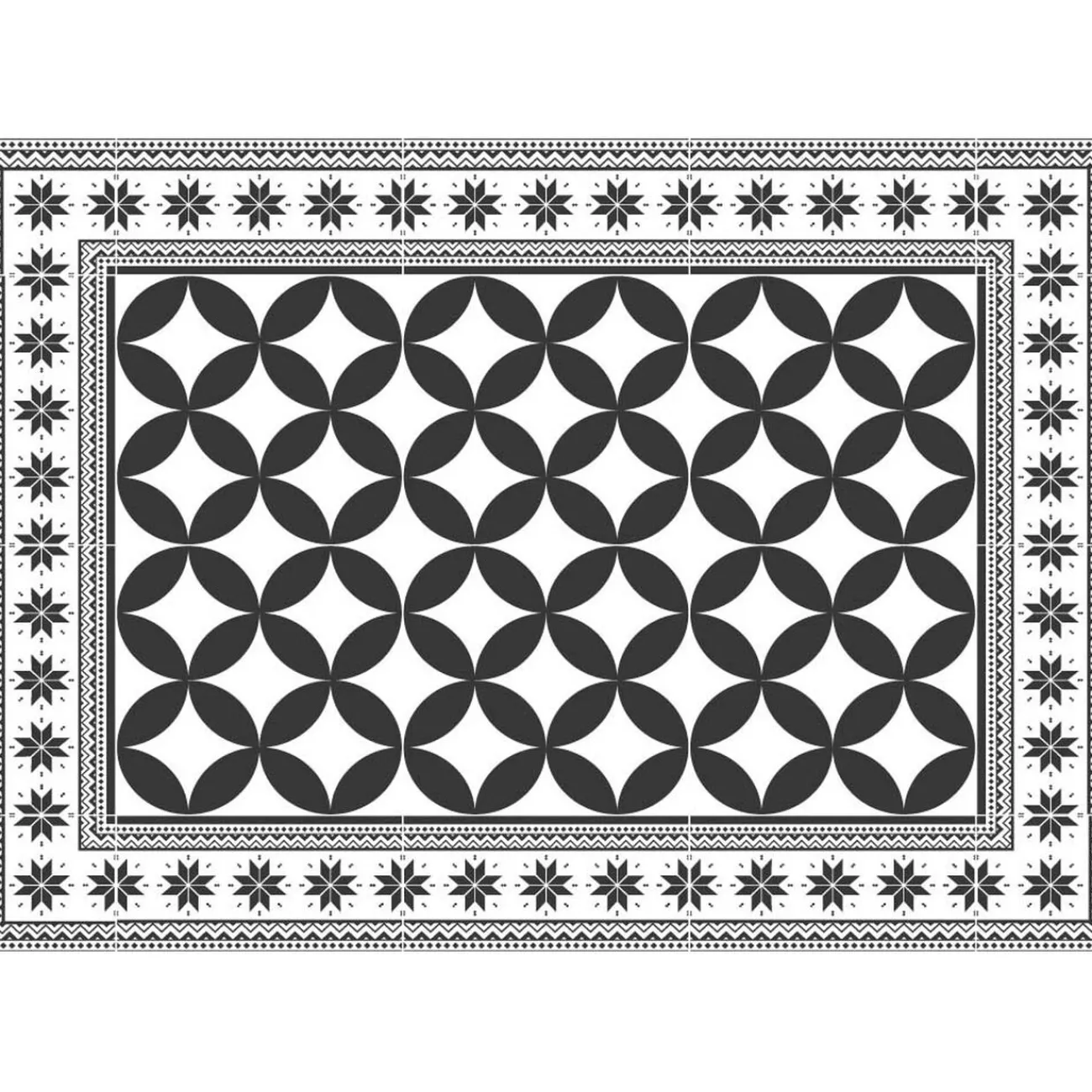 Gifi Nettoyage Et Entretien|Tapis rectangulaire vinyle motif carreau de ciment 70 x 49,5 cm