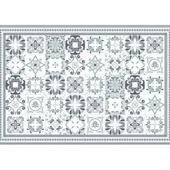 Gifi Nettoyage Et Entretien|Tapis rectangulaire vinyle motif carreau de ciment 150 x 100 cm