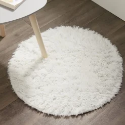 Gifi Aménagement Atelier^Tapis rond fausse fourrure Ø60cm