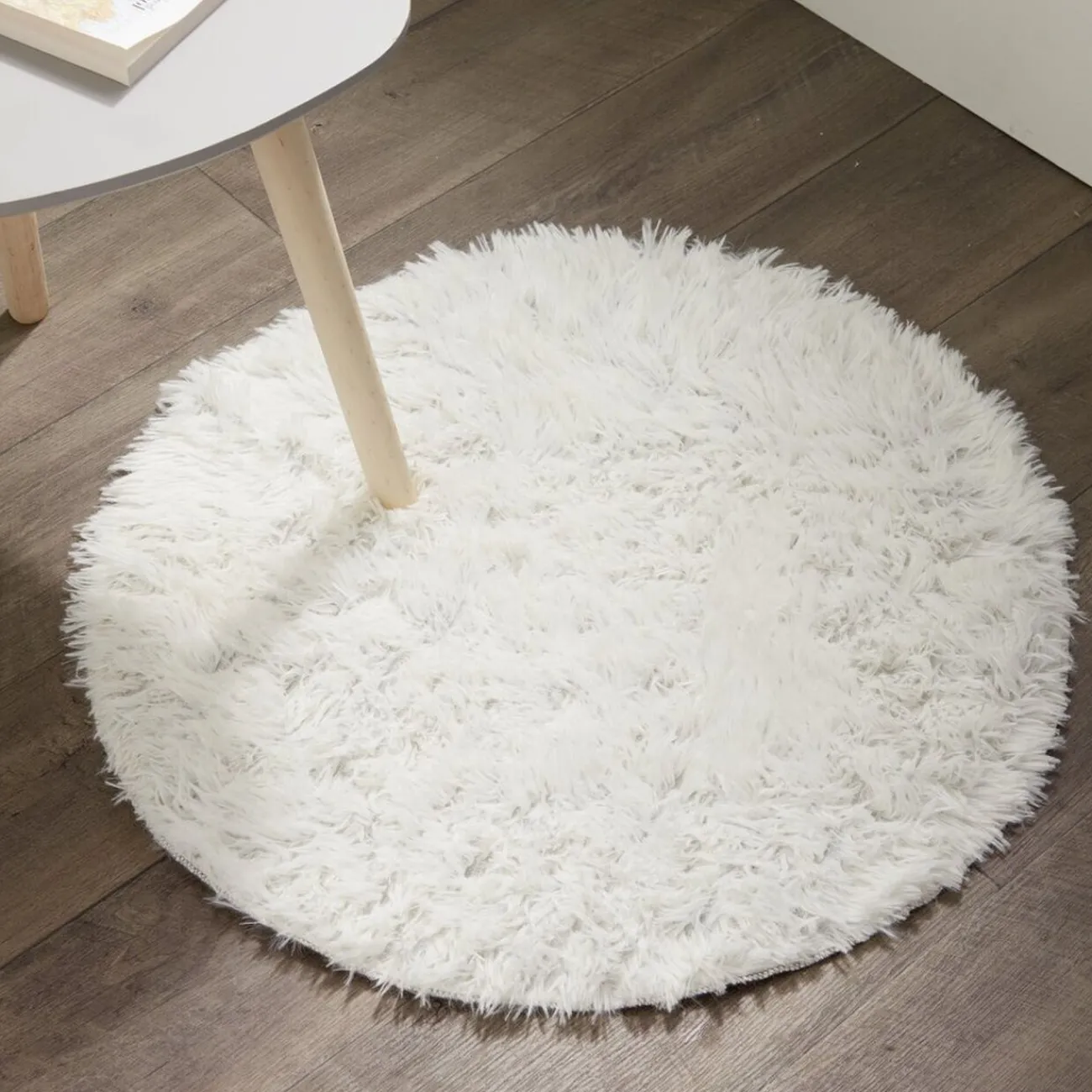 Gifi Aménagement Atelier^Tapis rond fausse fourrure Ø60cm