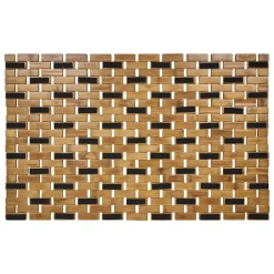Gifi Aménagement Salle De Bain^Tapis salle de bain 100% bambou marron 72x45cm