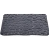 Gifi Aménagement Salle De Bain^Tapis salle de bain à mémoire de forme effet galet gris