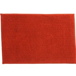 Gifi Aménagement Salle De Bain^Tapis salle de bain chenille uni rouge
