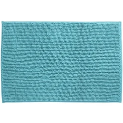Gifi Aménagement Salle De Bain^Tapis salle de bain chenille uni bleu