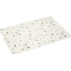 Gifi Nettoyage Et Entretien|Tapis vinyle blanc décor tâches grises et noires 70x50 cm