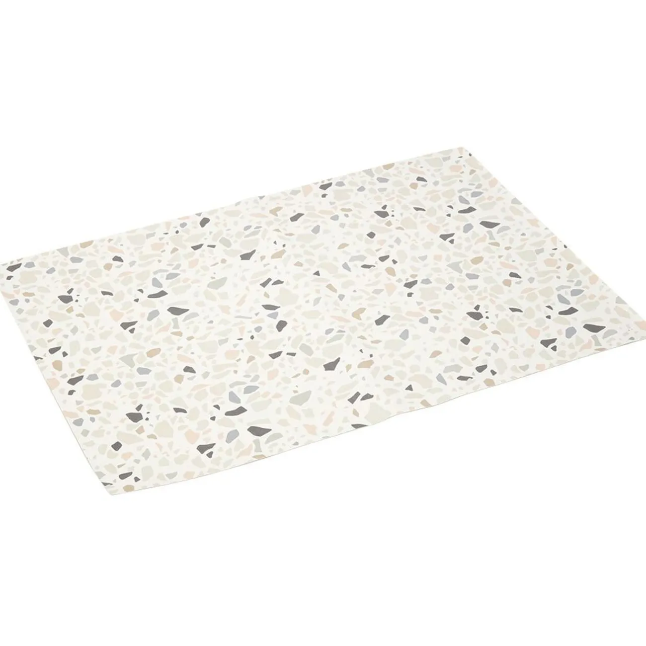 Gifi Nettoyage Et Entretien|Tapis vinyle blanc décor tâches grises et noires 70x50 cm