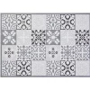 Gifi Nettoyage Et Entretien|Tapis vinyle imprimé carreau de ciment noir gris L. 70 cm