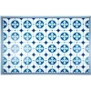 Gifi Nettoyage Et Entretien|Tapis vinyle motif carreau de ciment bleu et blanc 97x147cm