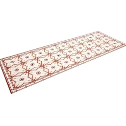 Gifi Nettoyage Et Entretien|Tapis vinyle motif carreau de ciment rouge et beige 45x95cm