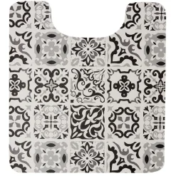 Gifi Aménagement Salle De Bain^Tapis WC pvc design carreau de ciment gris