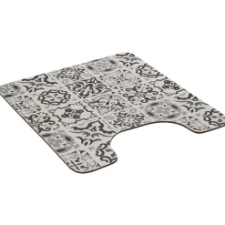 Gifi Aménagement Salle De Bain^Tapis WC pvc design carreau de ciment gris