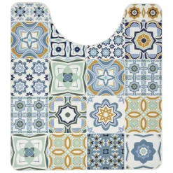 Gifi Aménagement Salle De Bain^Tapis WC vinyle motif carreau de ciment