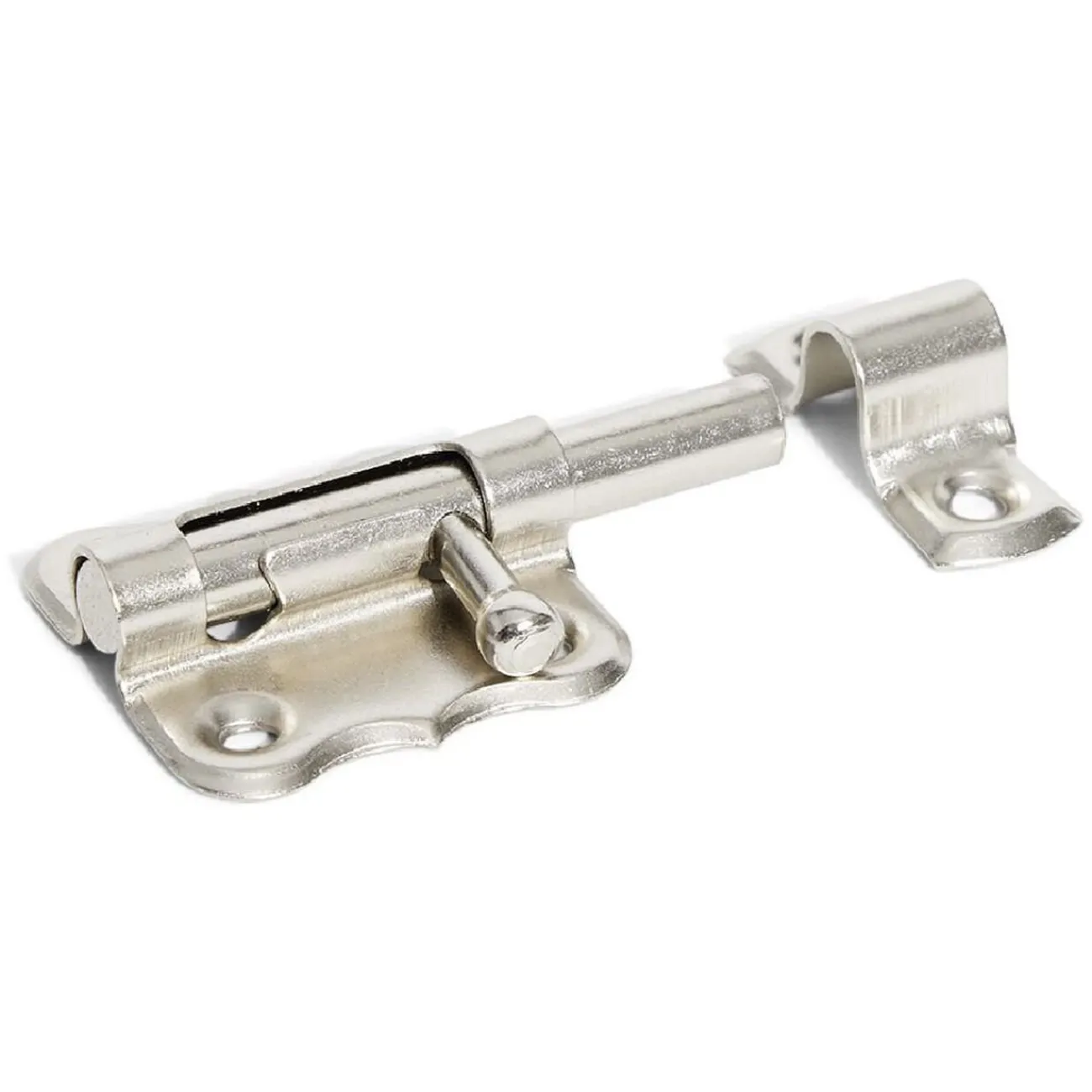 Gifi Quincaillerie^Targette à pêne rond en acier nickelé - 40 mm