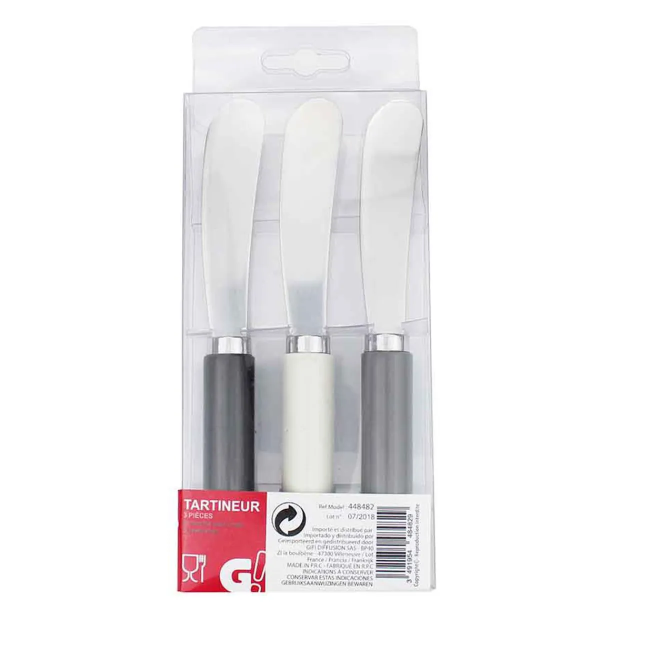 Gifi Tartineur manche coloré x 3