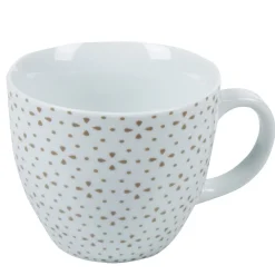 Gifi Tasse à café blanche à motif taupe