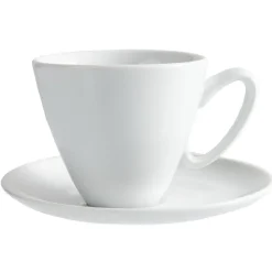 Gifi Tasse à café blanche avec sous tasse modèle slide