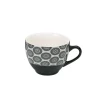 Gifi Tasse à café en porcelaine motif rosace noir blanc 22 cl