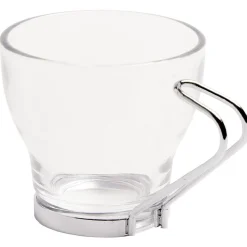Gifi Tasse à café en verre anse métal x6