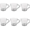 Gifi Tasse à café en verre et métal x 6