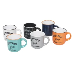 Gifi Tasse à café expresso multicolore Bistrot x6