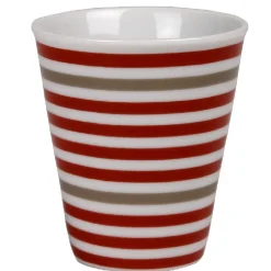 Gifi Tasse à expresso blanche à rayures x4