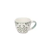 Gifi Tasse à expresso en porcelaine motif Carreau de ciment gris 9 cl