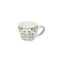 Gifi Tasse à expresso en porcelaine motif Carreau de ciment gris 9 cl
