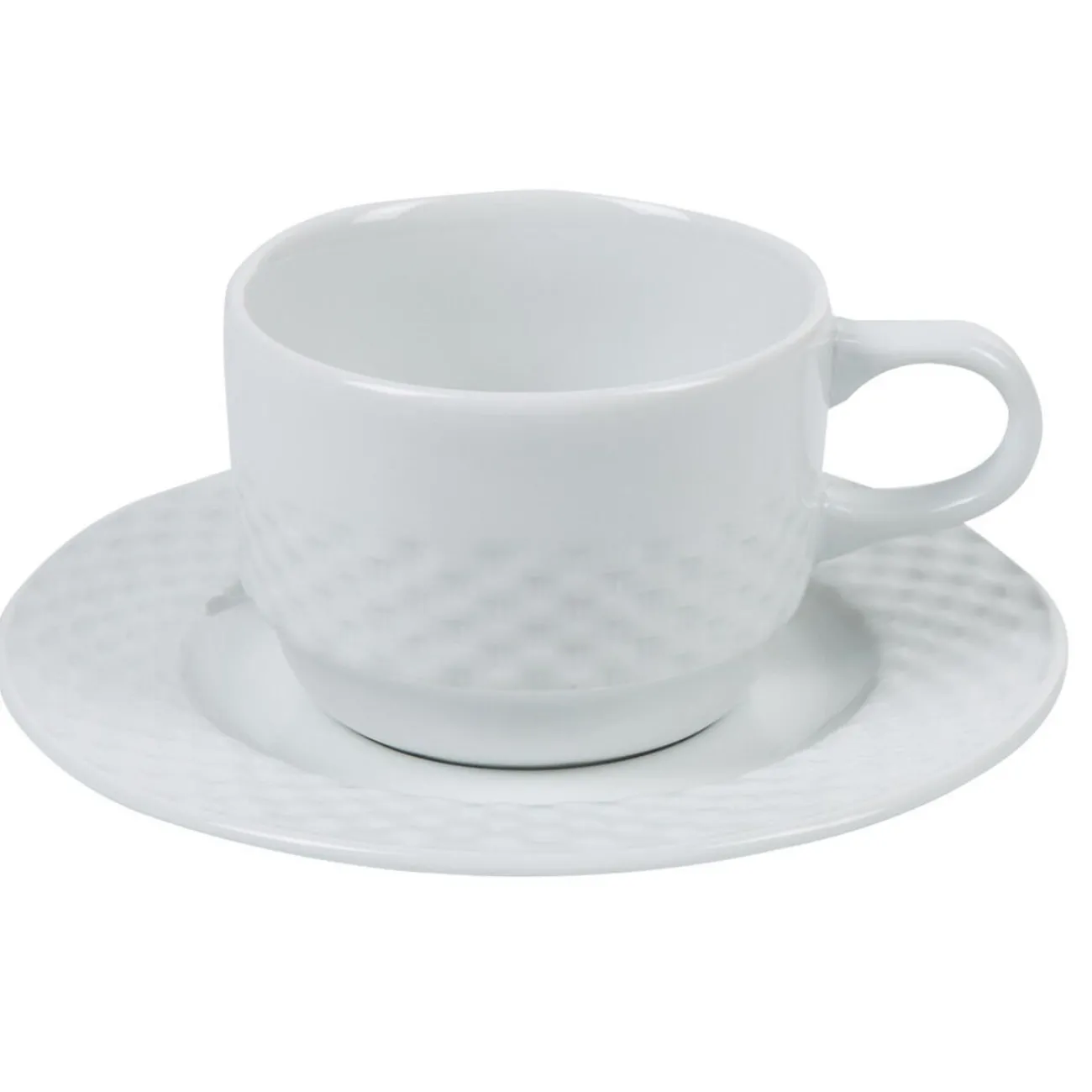 Gifi Tasse à thé blanche aile damassée