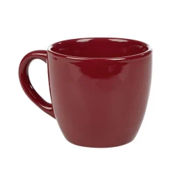 Gifi Tasse en faïence 22 cl uni rouge brillant