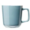 Gifi Tasse en grès carrée bleu avec anse Ø9,4xH10cm 420ml
