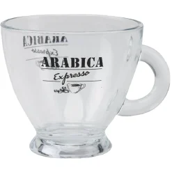 Gifi Tasse en verre transparent design café 23 cl