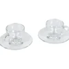 Gifi Tasse et sous tasse à café transparente x2