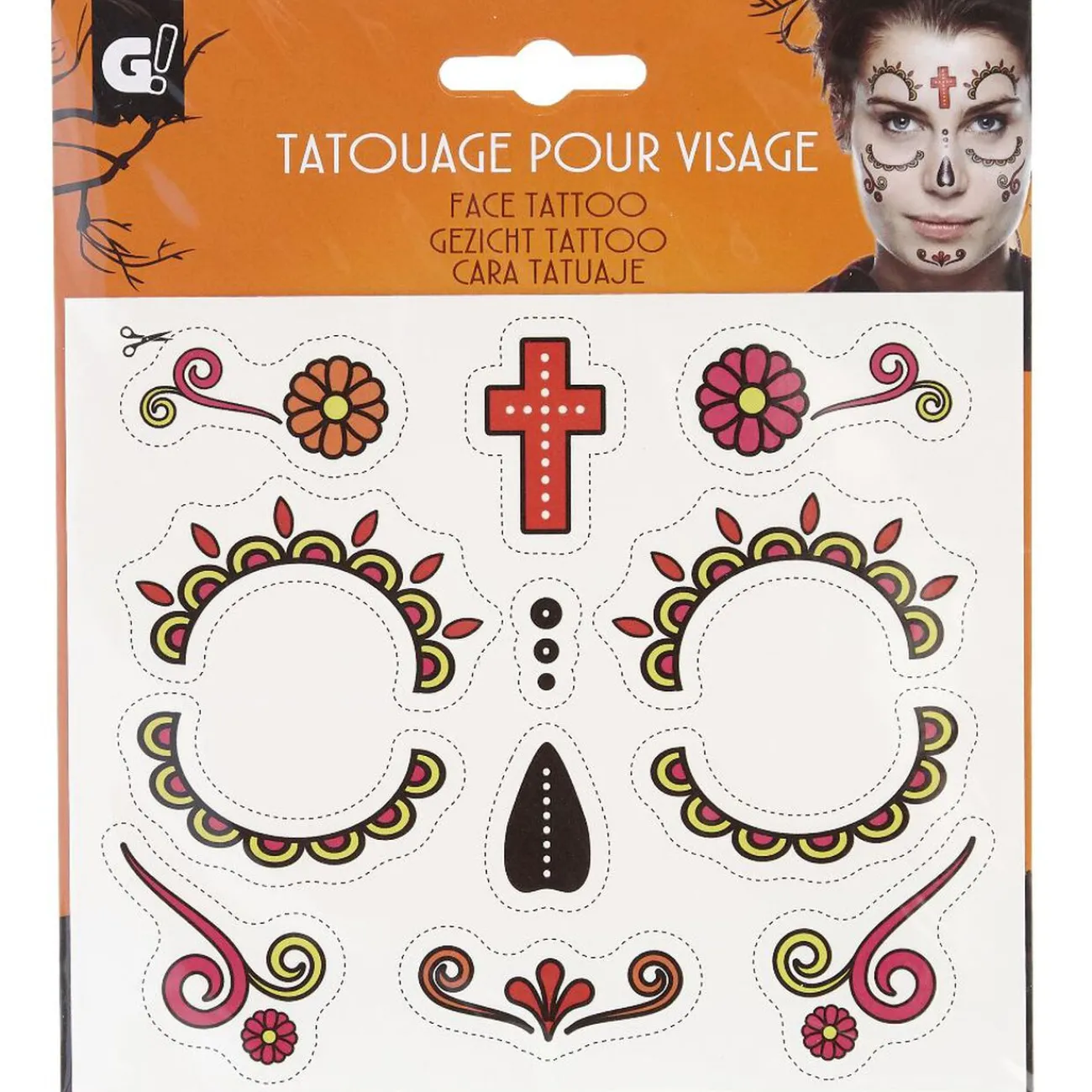 Gifi Beauté^Tatouage pour visage Halloween