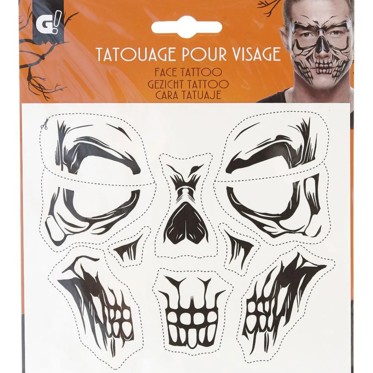 Gifi Beauté^Tatouage pour visage Halloween