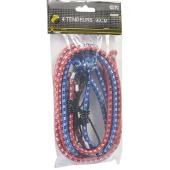 Gifi Quincaillerie^Tendeur rouge et bleu 90 cm x4