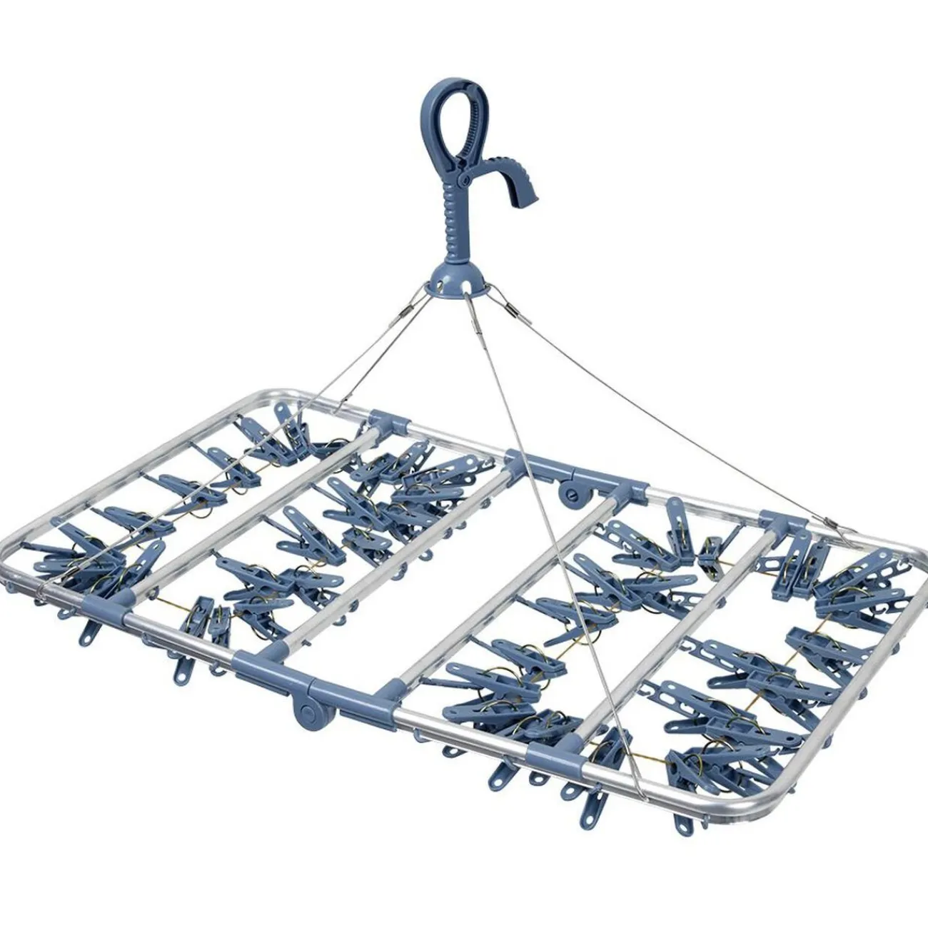 Gifi Entretien Du Linge|Étendoir séchoir à linge aluminium noir 46 pinces