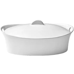 Gifi Terrine avec couvercle ovale blanche