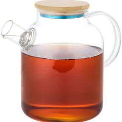 Gifi Théière en verre et bambou 1,6L