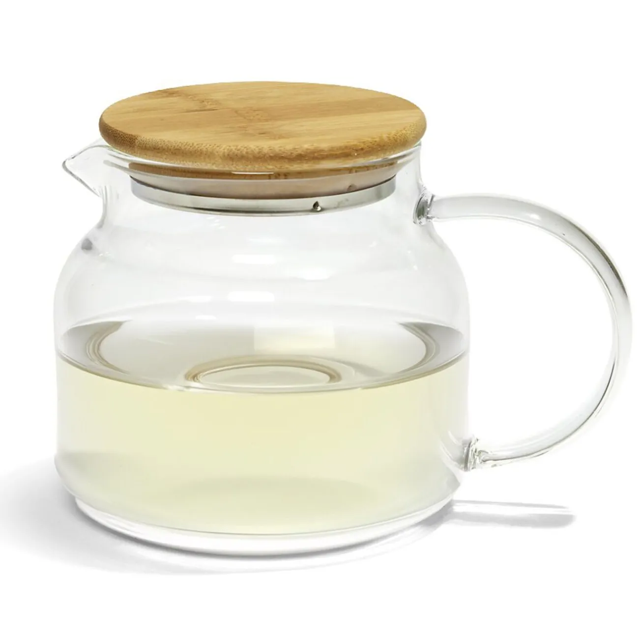 Gifi Théière transparente 640ml couvercle en bois