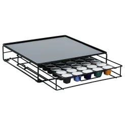 Gifi Tiroir à capsules plateau et grille en métal noir