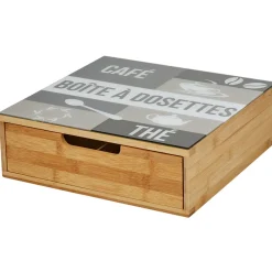 Gifi Tiroir toutes dosettes gris blanc et naturel